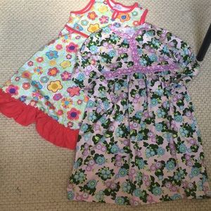 2 Hanna Andersson dresses size 130 = 7-10 years US